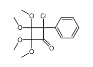 2-chloro-2-phenyl-3,3,4,4-tetramethoxycyclobutanone Structure