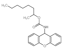 octan-2-yl N-(9H-xanthen-9-yl)carbamate structure