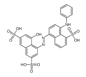 5-[(4-anilino-5-sulphonaphthyl)azo]-4-hydroxynaphthalene-2,7-disulphonic acid structure