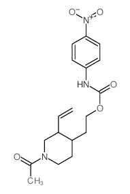 2-(1-acetyl-3-ethenyl-4-piperidyl)ethyl N-(4-nitrophenyl)carbamate Structure