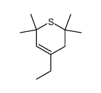 4-ethyl-2,2,6,6-tetramethyl-3,6-dihydro-2H-thiopyran结构式