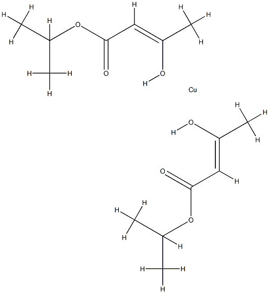 bis(isopropyl 3-oxobutanoato-O1',O3)copper结构式