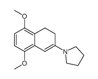 1-(5,8-dimethoxy-3,4-dihydronaphthalen-2-yl)pyrrolidine结构式