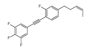 1,2,3-trifluoro-5-[2-(2-fluoro-4-pent-3-enylphenyl)ethynyl]benzene Structure
