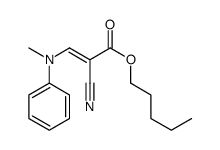 pentyl 2-cyano-3-(N-methylanilino)prop-2-enoate结构式
