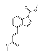 methyl 3-(1-methoxycarbonylindol-4-yl)acrylate Structure