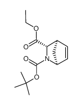 ethyl (+/-)-N-tert-butyloxycarbonyl-2-azanorborn-5-ene-3-exo-carboxylate结构式