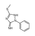 5-methylsulfanyl-2-phenyl-1,2,4-triazol-3-amine结构式