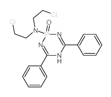 N,N-bis(2-chloroethyl)-2-oxo-4,6-diphenyl-1,3,5-triaza-2$l^C18H19Cl2N4OP-phosphacyclohexa-3,6-dien-2-amine picture