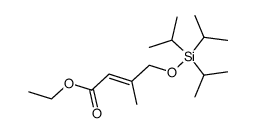 ethyl (E)-4-[tris(1-methylethyl)silyloxy]-3-methylbut-2-enoate结构式