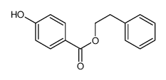 2-phenylethyl 4-hydroxybenzoate Structure
