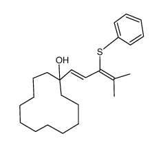 1-((E)-4-Methyl-3-phenylsulfanyl-penta-1,3-dienyl)-cyclododecanol Structure