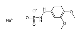 3,4-Dimethoxyphenylhydrazine-N'-sulphonic acid sodium salt结构式