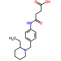 4-({4-[(2-Ethyl-1-piperidinyl)methyl]phenyl}amino)-4-oxobutanoic acid Structure
