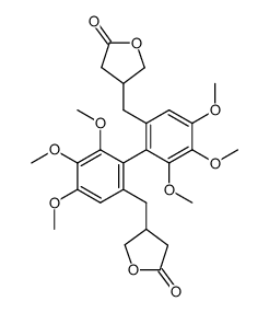 bis[(butanolidyl-4)-3 methyl]-6,6' hexamethoxy-2,3,4,2',3',4' biphenyle结构式