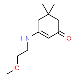 3-((2-METHOXYETHYL)AMINO)-5,5-DIMETHYLCYCLOHEX-2-EN-1-ONE结构式