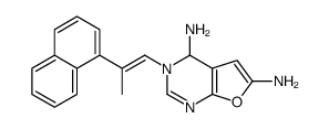 3-[(E)-2-naphthalen-1-ylprop-1-enyl]-4H-furo[2,3-d]pyrimidine-4,6-diamine Structure