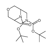 3-oxa-7,9-diazabicyclo[3.3.1]nonane-7,9-dicarboxylic acid di-tert-butyl ester Structure