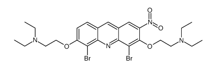 4,5-dibromo-3,6-bis<2-(diethylamino)ethoxy>-2-nitroacridine结构式