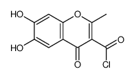 6,7-dihydroxy-2-methyl-4-oxochromene-3-carbonyl chloride Structure