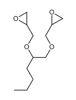 2-[1-(oxiran-2-ylmethoxy)hexan-2-yloxymethyl]oxirane Structure