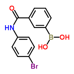 3-(4-溴苯基氨甲酰基)苯基硼酸结构式