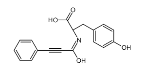 (2S)-3-(4-hydroxyphenyl)-2-(3-phenylprop-2-ynoylamino)propanoic acid结构式