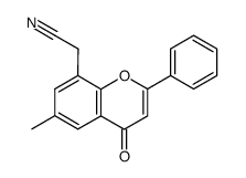 2-(6-methyl-4-oxo-2-phenyl-4H-chromen-8-yl)acetonitrile Structure