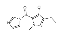 1-[(4-CHLORO-3-ETHYL-1-METHYL-1H-PYRAZOL-5-YL)CARBONYL]-1H-IMIDAZOLE Structure