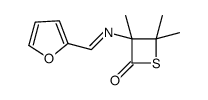 3-(furan-2-ylmethylideneamino)-3,4,4-trimethylthietan-2-one结构式