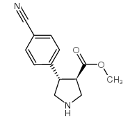 4-(4-CYANO-PHENYL)-PYRROLIDINE-3-CARBOXYLIC ACID METHYL ESTER structure