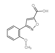 3-(2-甲氧基-苯基)-异噁唑-5-羧酸结构式