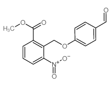 methyl 2-[(4-formylphenoxy)methyl]-3-nitrobenzoate structure