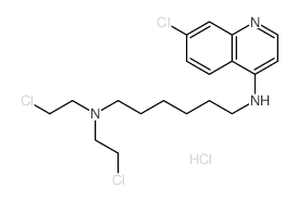 N,N-bis(2-chloroethyl)-N-(7-chloroquinolin-4-yl)hexane-1,6-diamine结构式