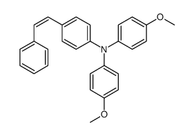 N,N-bis(4-methoxyphenyl)-4-(2-phenylethenyl)aniline结构式
