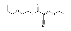 2-propoxyethyl 2-cyano-3-ethoxyprop-2-enoate结构式