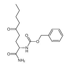 ((S)-1-Carbamoyl-4-oxo-octyl)-carbamic acid benzyl ester Structure