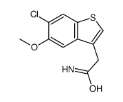 2-(6-chloro-5-methoxy-1-benzothiophen-3-yl)acetamide结构式