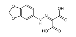 2-(1,3-benzodioxol-5-ylhydrazinylidene)propanedioic acid Structure