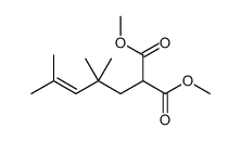 dimethyl 2-(2,2,4-trimethylpent-3-enyl)propanedioate结构式