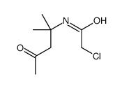 2-chloro-N-(2-methyl-4-oxopentan-2-yl)acetamide结构式