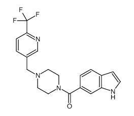 1H-indol-6-yl-[4-[[6-(trifluoromethyl)pyridin-3-yl]methyl]piperazin-1-yl]methanone Structure