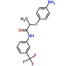 2-[(4-Aminophenyl)sulfanyl]-N-[3-(trifluoromethyl)phenyl]propanamide结构式