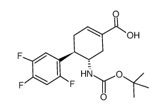 (4R,5S)-5-[(tert-butoxycarbonyl)amino]-4-(2,4,5-trifluorophenyl)cyclohex-1-ene-1-carboxylic acid结构式