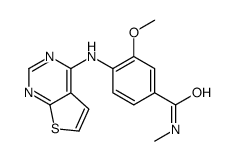 3-methoxy-N-methyl-4-(thieno[2,3-d]pyrimidin-4-ylamino)benzamide Structure