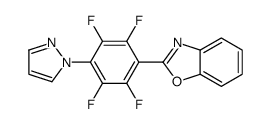 2-(2,3,5,6-tetrafluoro-4-pyrazol-1-ylphenyl)-1,3-benzoxazole Structure