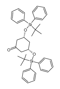 (3R,5S)-3,5-Bis-(tert-butyl-diphenyl-silanyloxy)-cyclohexanone Structure