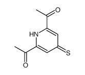 1-(6-acetyl-4-sulfanylidene-1H-pyridin-2-yl)ethanone结构式