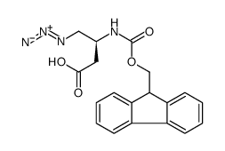 Butanoic acid, 4-azido-3-[[(9H-fluoren-9-ylmethoxy)carbonyl]amino]-, (3S) structure