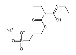 sodium 3-[[[ethyl[(ethylamino)thioxomethyl]amino]thioxomethyl]thio]propanesulphonate结构式